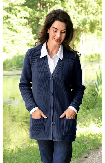 Baumwoll-Strickjacke