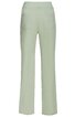 Hose in hellem Salbeigrün, unifarben, gerade geschnitten, elastischer Bund, zwei aufgesetzte Gesäßtaschen