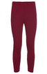 Dunkelrote Leggings, einfarbig, elastischer Bund, enganliegend, lange Länge