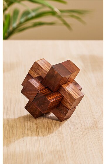 Holz-Puzzle 9x9x9cm 