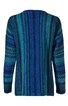 Langärmliger Pullover in verschiedenen Blautönen, gestreift mit Jacquardmuster, Rundhals, gerade geschnitten