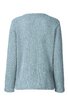 Hellblauer Pullover ohne Muster, lange Ärmel, Rundhalsausschnitt, gerade geschnitten, Rückansicht