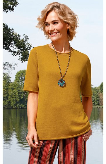 Leinen-Mix-Pullover