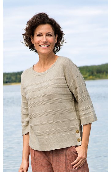 Leinen-Mix-Pullover
