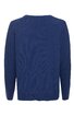 Pullover in dunkelblau, einfarbig, Rundhalsausschnitt, lange Ärmel, gerader Saum