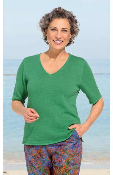 Leinen-Mix-Pullover 