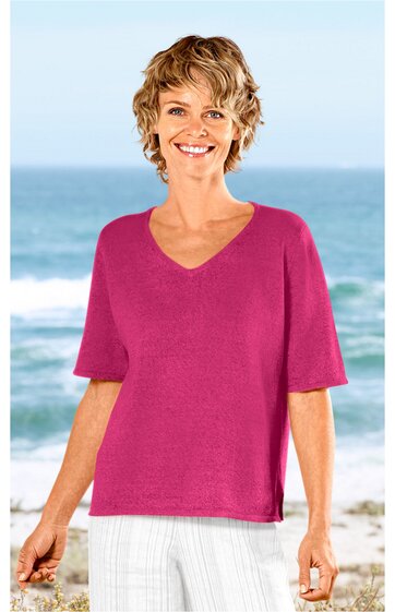 Leinen-Mix-Pullover 