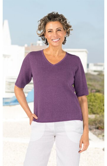 Leinen-Mix-Pullover 