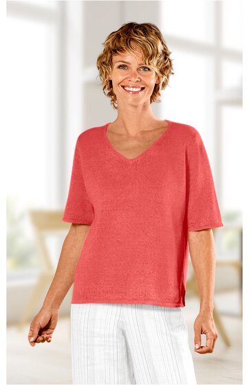 Leinen-Mix-Pullover 