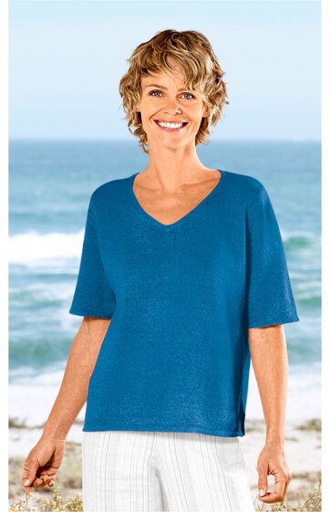 Leinen-Mix-Pullover 