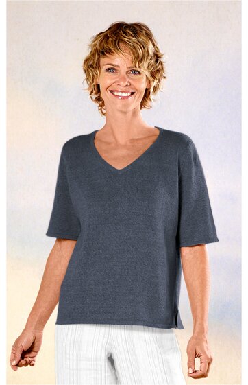 Leinen-Mix-Pullover 