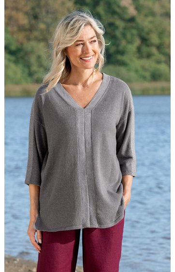 Leinen-Mix-Pullover