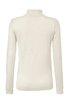 Langärmliges Rollkragenoberteil in cremeweiß, uni, schmale Passform, gerade geschnitten, ohne sichtbare Verzierungen oder Muster