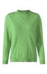 Grüner Pullover, uni, Rundhalsausschnitt, lange Ärmel, gerader Saum, keine Muster, schlichte Form
