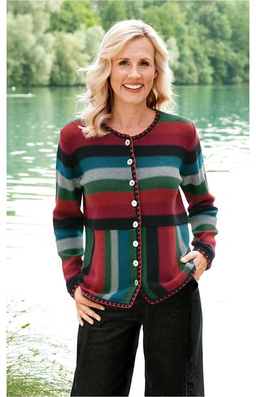 Baumwoll-Strickjacke 