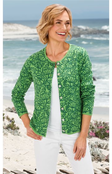 Baumwoll-Strickjacke 