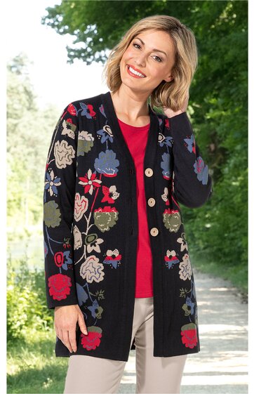 Baumwoll-Strickjacke 
