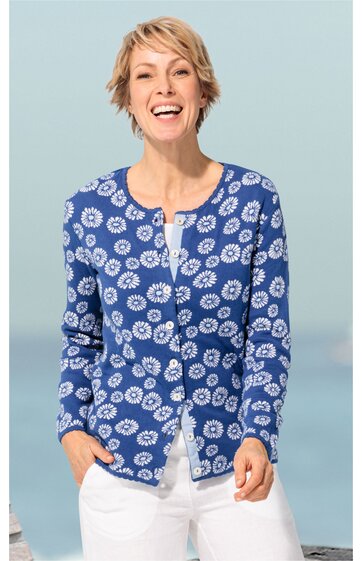 Baumwoll-Strickjacke 