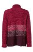 Pullover in Rotmelange mit Farbverlauf, Rundhalsausschnitt, langärmlig, lockere Passform, Rückansicht