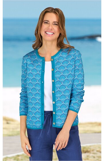 Baumwoll-Strickjacke 