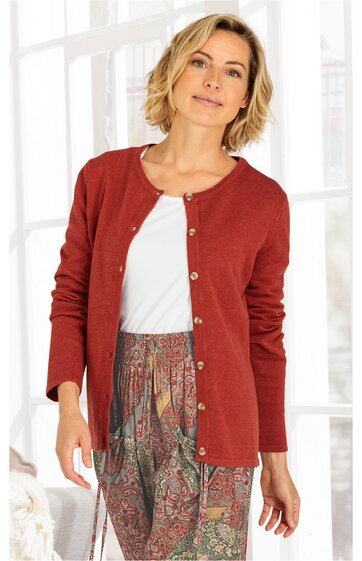 Leinen-Mix Strickjacke 