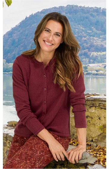 Leinen-Mix-Strickjacke 