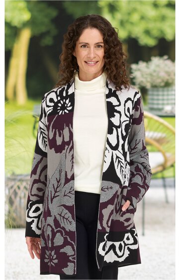 Baumwoll-Mix-Strickjacke 
