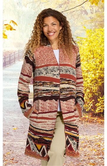 Baumwoll-Strickjacke 