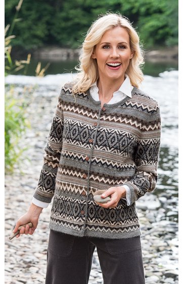 Alpaka-Strickjacke