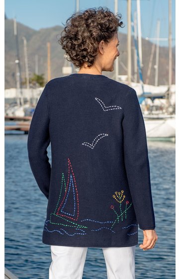 Baumwoll-Strickjacke