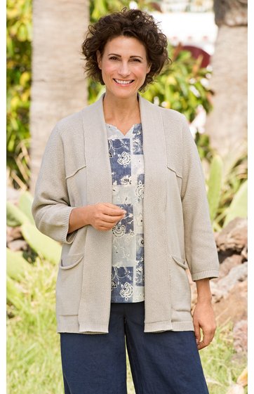 Baumwoll-Strickjacke