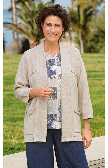 Baumwoll-Strickjacke
