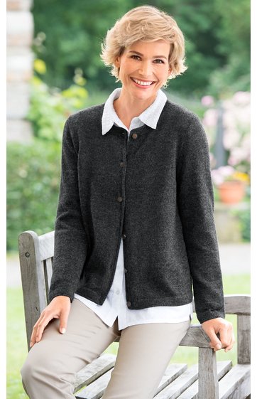 Alpaka-Strickjacke