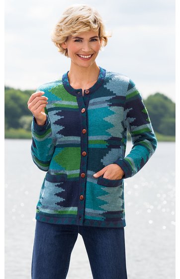 Alpaka-Strickjacke