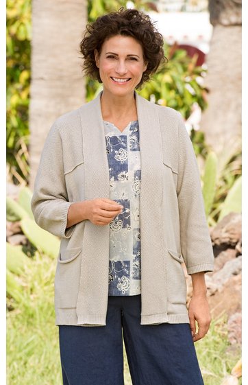 Baumwoll-Strickjacke