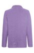 Langärmliges Sweatshirt in fliederfarben, ohne Muster, mit schmalem Stehkragen, gerade geschnitten, Rückansicht