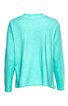 Langärmliges Shirt in türkis, unifarben, Rundhalsausschnitt, gerade geschnitten, Rückansicht