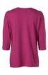 Damenoberteil in fuchsia, einfarbig, rundhalsausschnitt, 3/4-ärmel, gerade geschnitten, Rückansicht