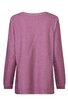 Langärmliges Oberteil in Altrosa, ohne Muster, Rundhalsausschnitt, gerade geschnitten, locker fallend