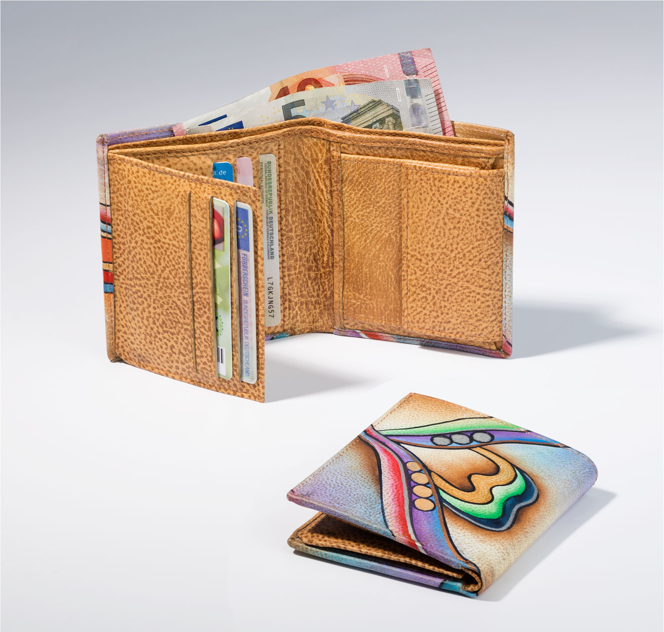 Geldbörse in Muster braun - 271650