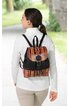 Leder-Rucksack Mu. braun 