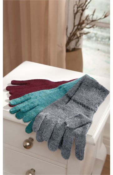 Alpaka-Handschuhe in grau 