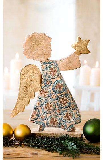 Deko-Engel aus Mango- Holz - 273185 | DW-Shop