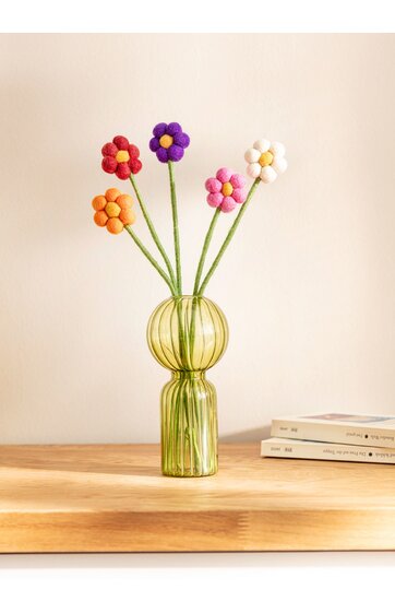 Filz-Blumen 5/set 