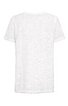 Weißes T-Shirt, kurzärmlig, rundhalsausschnitt, gerade geschnittener Saum, unifarben ohne Muster, Rückansicht