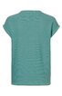T-Shirt in mintgrün, einfarbig, kurze gekrempelte Ärmel, rundhalsausschnitt, gerade geschnitten
