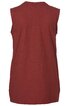 Ärmelloses Tanktop in rostrot, durchgehend ohne Muster, Rundhalsausschnitt, locker geschnitten