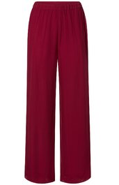 Dunkelrote lange Hose, gerade geschnitten, elastischer Bund, ohne Muster oder zusätzliche Details