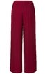 Weite, lang geschnittene Hose in dunkelrot, elastischer Bund, ohne Muster oder sichtbare Taschen