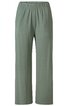 Locker geschnittene Hose in Salbeigrün, elastischer Bund, gerade Beine, ohne Muster oder zusätzliche Details